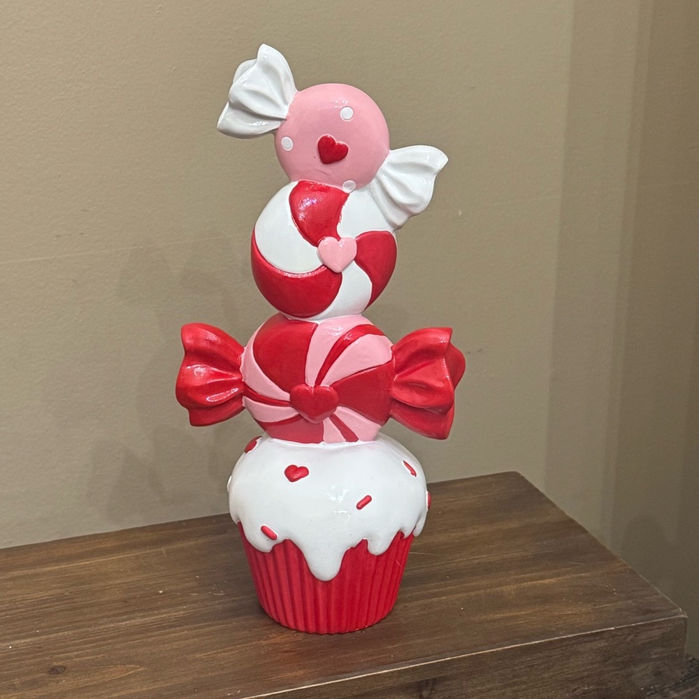 Red and Pink Candy Cupcake Decoration Valentine’s Day